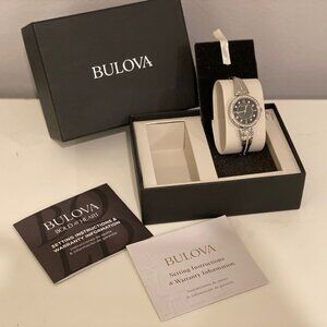 BULOVA Crystal Stainless Steel Watch from Bold at Heart Collection - New in Box!